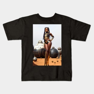 Futuristic African: Beauty in Motion T-Shirt Kids T-Shirt